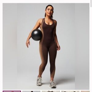 Fabletics Seamless Fusion 7/8 Jumpsuit Brown